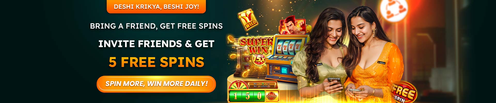 Refer a Friend, Get 5 Spins - Only on JILI Slots! Secure KRIKYA, More Free Spins!